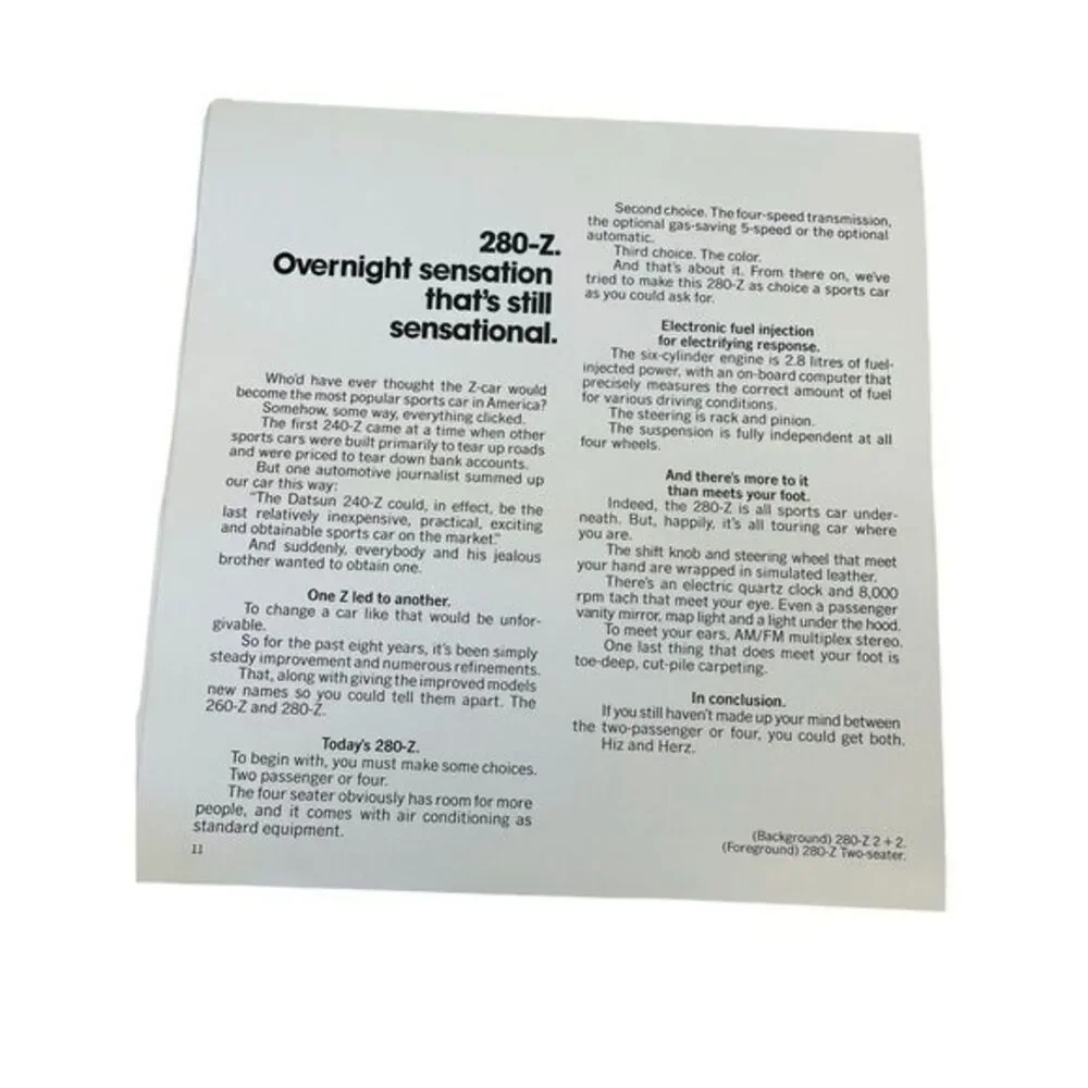 1978 DATSUN DLX‎ COLOR CATALOG Brochure 18 Page 280Z Trucks 510 200SX Nissan